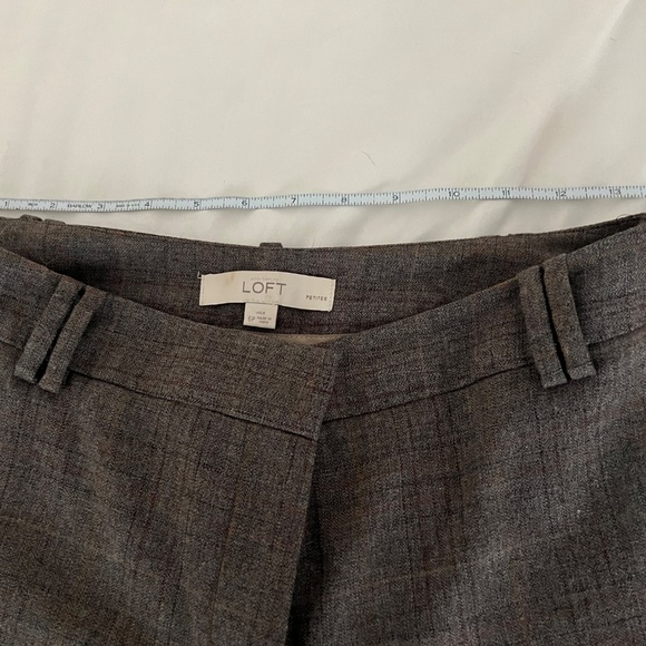 Loft Julie fit pants brown plaid size 6p petite - Picture 5 of 9